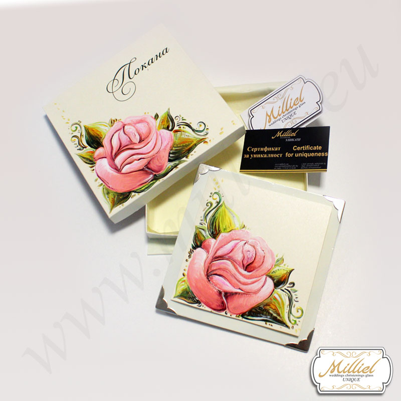 glass wedding invitation