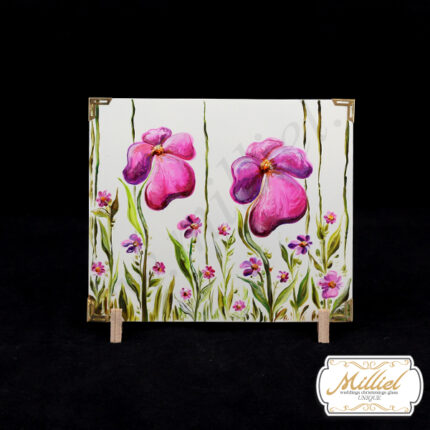  Hand Painted Glass Card