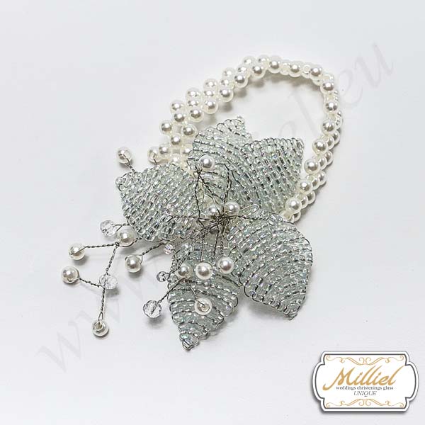 Luxury wedding boutonniere for best man of Swarovski crystals
