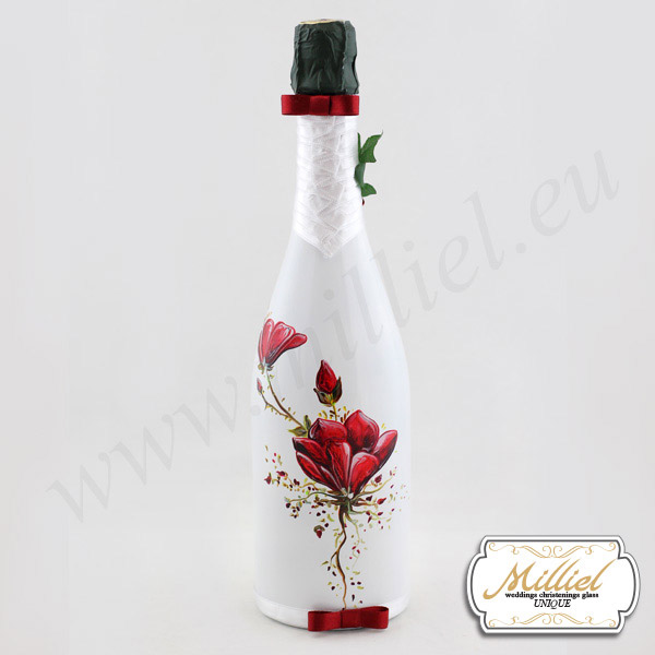 62-56-60,00lv Painted champagne "Red Magnolia" - Image 1